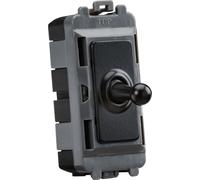 KnightsBridge 20AX 1G 2-way SP Grid Toggle Switch - matt black
