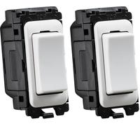 Knightsbridge 20AX 2-Way Retractive Switch Module (Centre Off) (Pack of 2)