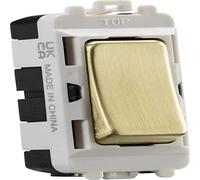 Knightsbridge 20AX 2 way SP grid module - brushed brass