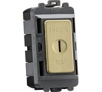 Knightsbridge 20AX DP key module (marked EMG LTG TEST) - brushed brass
