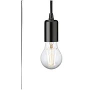Knightsbridge 230V 1.8M E27 Contemporary Track Pendant - Black