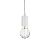 Knightsbridge 230V 1.8M E27 Contemporary Track Pendant - White