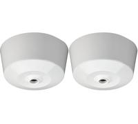 Knightsbridge 230V 10A 3pin Plug in Ceiling Rose (Pack of 2)