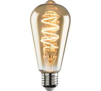 Knightsbridge 230V 4W LED ES Amber ST64 Spiral Filament Lamp 1800K Dimmable