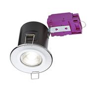 Knightsbridge 230V Fixed GU10 Fire-Rated Downlight Chrome