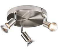 Knightsbridge 230V GU10 Triple Spotlight-Brushed Chrome
