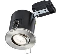 Knightsbridge 230V IP20 Tilt GU10 Fire-Rated Downlight Brushed Chrome