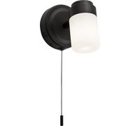 Knightsbridge 230V IP44 G9 Single Spotlight with Frosted Glass, Matt Black