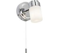 Knightsbridge 230V IP44 G9 Single Spotlight with Frosted Glass, Polished Chrome