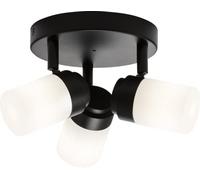 Knightsbridge 230V IP44 G9 Triple Spotlight with Frosted Glass - Matt Black (BA02P3MB)
