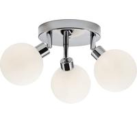 Knightsbridge 230V IP44 G9 Triple Spotlight with Round Frosted Glass