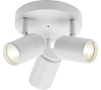 KnightsBridge 230V IP44 GU10 Triple Spotlight - Matt White