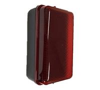 Knightsbridge 230V IP54 5W LED Security Amenity Bulkhead Black Base with Red Diffuser