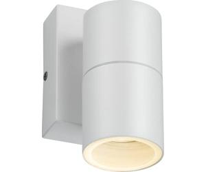 Knightsbridge 230V IP54 GU10 Fixed Single Wall Light with Photocell Sensor - White