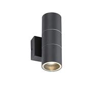 Knightsbridge OWALL02A 230V IP54 GU10 Up and Down Wall Light - Anthracite