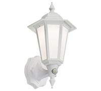 Knightsbridge LANT2W 230V IP54 8W LED Wall Lantern with PIR - White