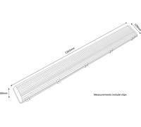 KnightsBridge 230V IP65 2x36W 4ft Twin HF Non-Corrosive Fluorescent Fitting with Emergency