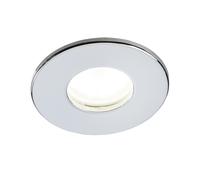 KnightsBridge 230V IP65 Fixed GU10 Fire-Rated Downlight - Chrome