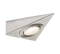 Knightsbridge 230V LED Triangular Under Cabinet Light - Brushed Chrome 3000K