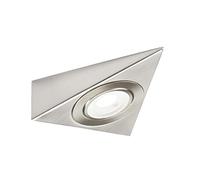 Knightsbridge 230V LED Triangular Under Cabinet Light - Brushed Chrome 4000K