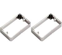 Knightsbridge 2G Surface Box - Brushed Chrome (Pack of 2)