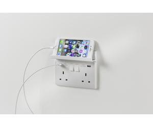 Knightsbridge 2GPHW 2G Fold Away Phone Holder - White