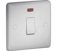 Knightsbridge 32A 1G DP Switch with Neon and Flex Outlet from Base