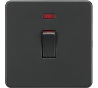 KnightsBridge 45A 1G DP switch with neon - anthracite