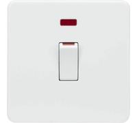 Knightsbridge 45A 1G DP switch with neon - matt white - SF81MNMW