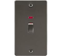 Knightsbridge 45A DP Switch with Neon (2G size) - Gunmetal