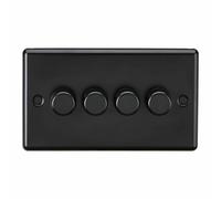 Knightsbridge 4G 2 way 10-200W (5-150W LED) Intelligent dimmer - Matt Black - CL2194MBB