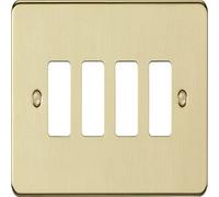 Knightsbridge 4G Grid faceplate - Brushed Brass