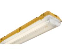 Knightsbridge 5ft 2x58w 110v Non-Corrosive HF Fitting with Emergency, Polycarbonate 116 W, Grey