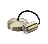 Knightsbridge 6" E27 Contemporary Pendant Set, Antique Brass - 8270AB