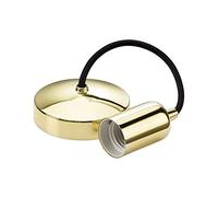 Knightsbridge 6 Inch E27 Contemporary Pendant Set in Polished Brass