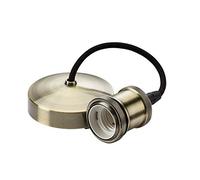 Knightsbridge 6" E27 Vintage Pendant Set, Antique Brass - 8271AB