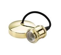 Knightsbridge 8271PB 6" E27 Vintage Pendant Set - Polished Brass