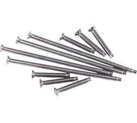 Knightsbridge 75mm / 3" Chrome Switch/Plug Socket Screw Longer x10