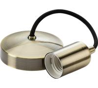 Knightsbridge 8270AB 6" E27 Contemporary Pendant Set - Antique Brass