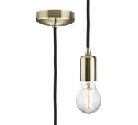 Knightsbridge 1.8m E27 Contemporary Pendant Set, Antique Brass - 8270LAB