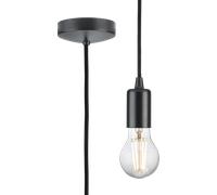 Knightsbridge 8270LAT 1.8m E27 Contemporary Pendant Set - Anthracite