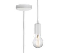 Knightsbridge 8270LMW 1.8m E27 Contemporary Pendant Set - Matt White