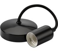 Knightsbridge 6 Inch E27 Contemporary Pendant Set in Matt Black