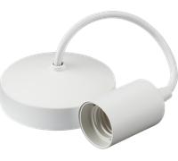 Knightsbridge 8270MW 6" E27 Contemporary Pendant Set - Matt White