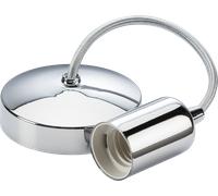 Knightsbridge 8270PC 6" E27 Contemporary Pendant Set - Polished Chrome