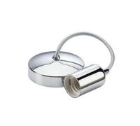 Knightsbridge 8270Pc 6" E27 Contemporary Pendant Set - Polished Chrome