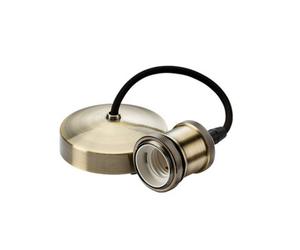 Knightsbridge 8271Ab 6" E27 Vintage Pendant Set - Antique Brass