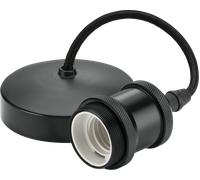 Knightsbridge 6" E27 Vintage Pendant Set - Anthracite (8271AT), 150mm