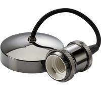 Knightsbridge Pendant Set 8271BN – 6" E27 Vintage – Black Nickel