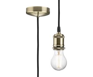 Knightsbridge 8271LAB 1.8m E27 Vintage Pendant Set - Antique Brass